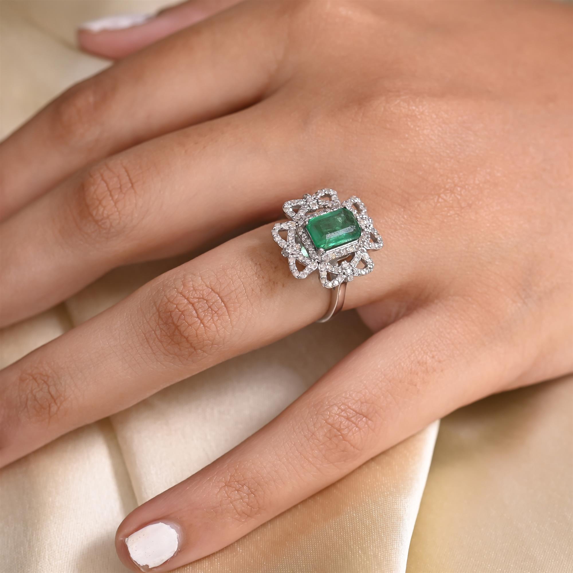 Emerald octagon hotsell ring
